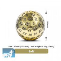 Metal D100 Dice Gold