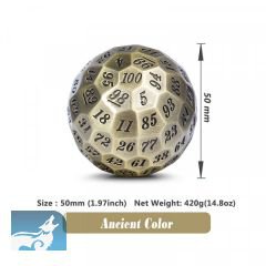 Metal D100 Dice Bronze