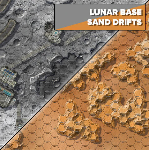 BattleTech Neoprene Battle Mat Alien Worlds Lunar Base/Sand Drifts (35800P)