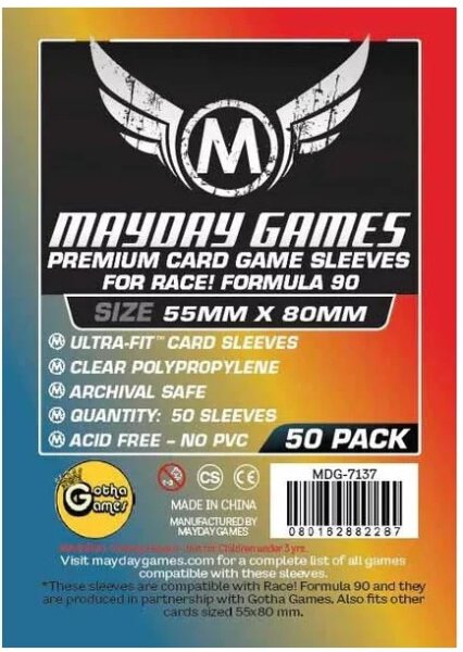 Premium Race! Formula 90 Card Sleeves (pack of 50) (55 X 80 MM)