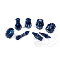 PolyHero Dice: Rogue 8 Dice Set - Midnight Blue