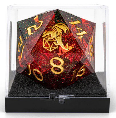 Sharp Edge Resin 55mm Chonk D20 Red