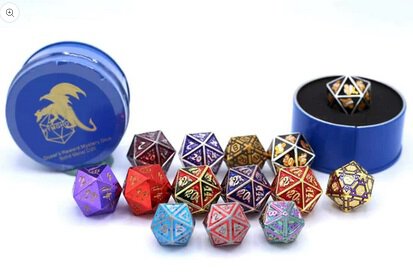 Quests Reward Mystery Dice Solid Metal D20