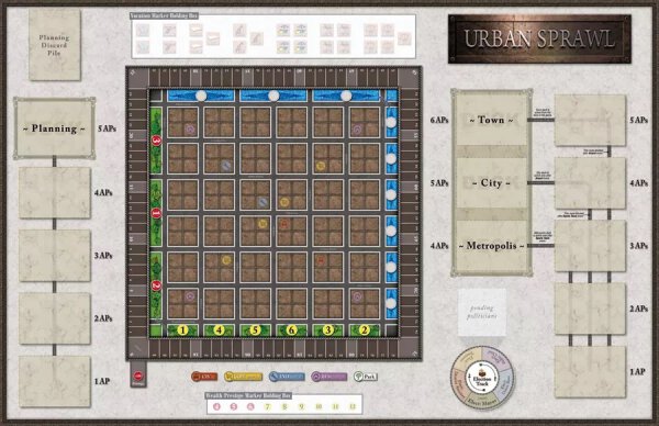 Urban Sprawl Mounted Map Set