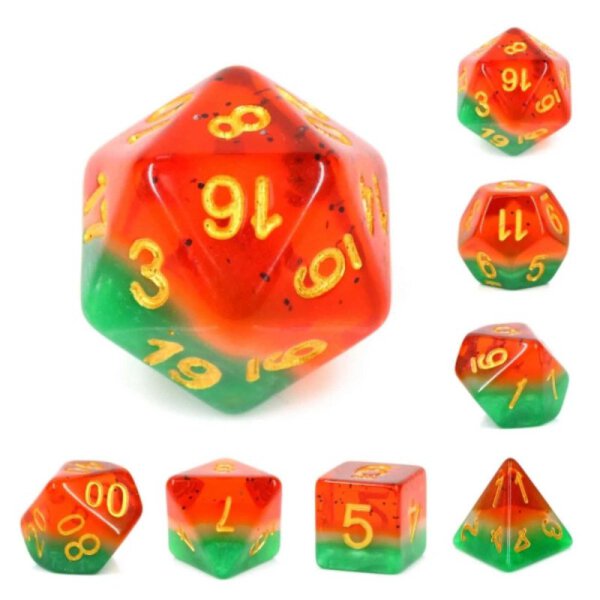 RPG Dice Set (7) Watermelon