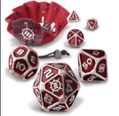 Metal Dice Set Red