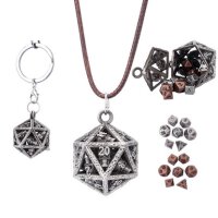 Grimskulls D20 Locket Gift Set Ancient Silver