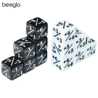 Positive/Negative Dice Counters Black/White (12)