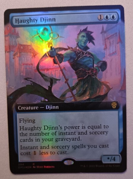 MTG Haughty Djinn - Borderless FOIL (english) - Dominaria United