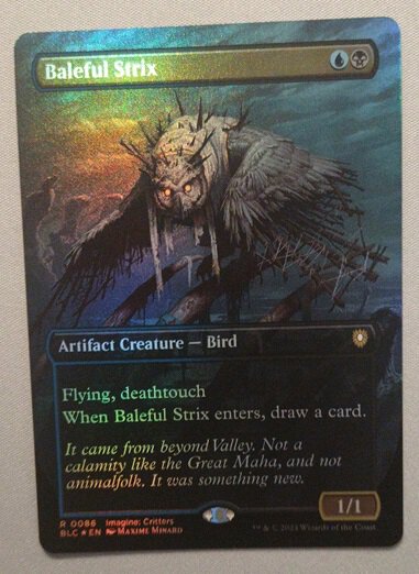 MTG Baleful Strix - Borderless FOIL - (english) - Bloomburrow