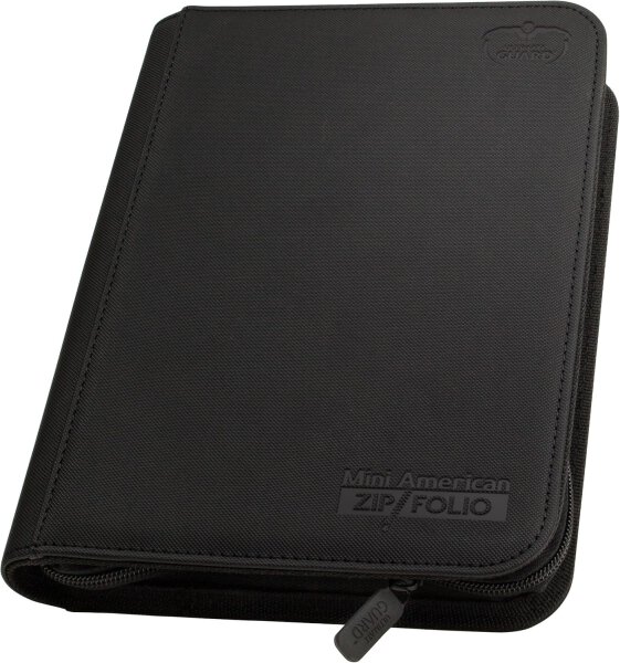 Ultimate Guard Mini American XenoSkin ZipFolio mit 9 Taschen (schwarz) (ca. 4.8 x 6.85 cm)