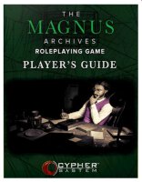 The Magnus Archives RPG Players Guide (Cypher System)