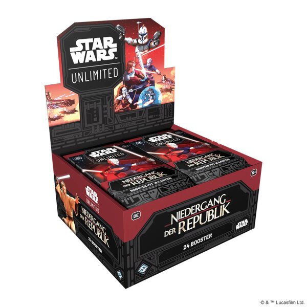 Star Wars: Unlimited &ndash; Niedergang der Republik (Booster-Display) (deutsch)